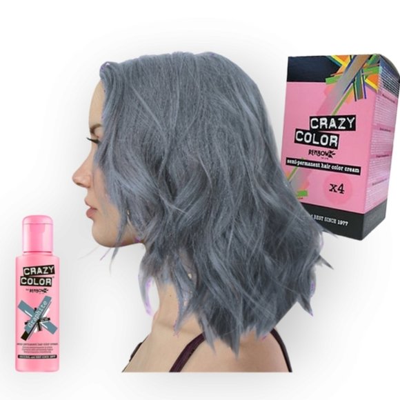 Crazy Color 4x graphite gray of 100ml bottles VEGAN - Picture 9 of 9